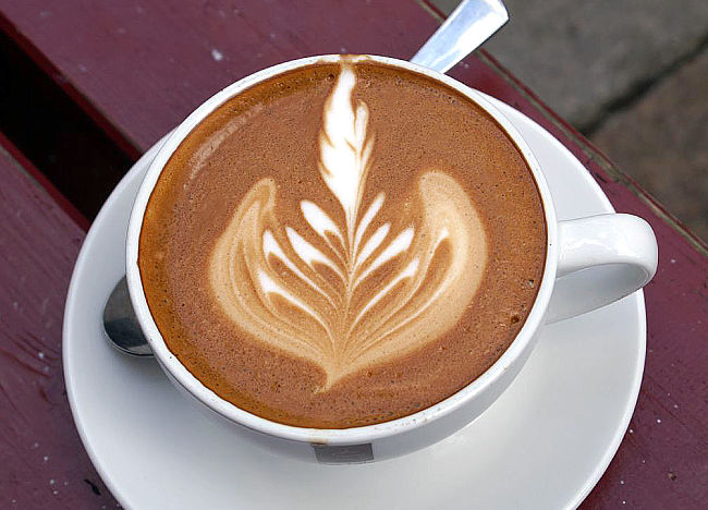 White coffee is just perfect for the display of Latte art